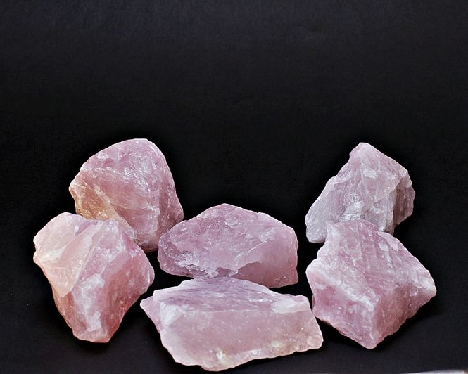 Hovedbilde Rosenkvarts, rå, medium