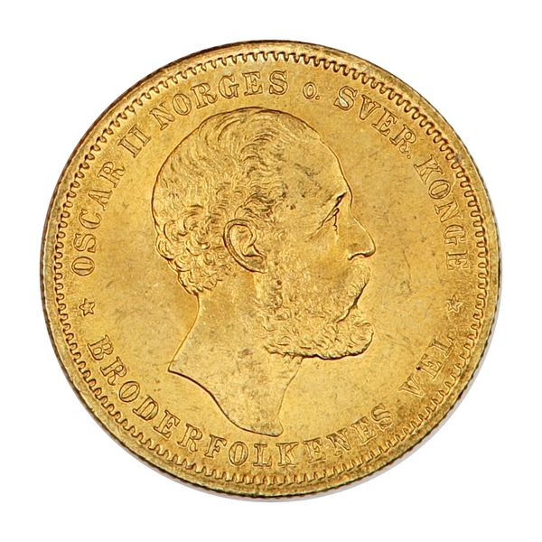 Hovedbilde Norge, 20 kroner 1875, 8,06 g rent gull