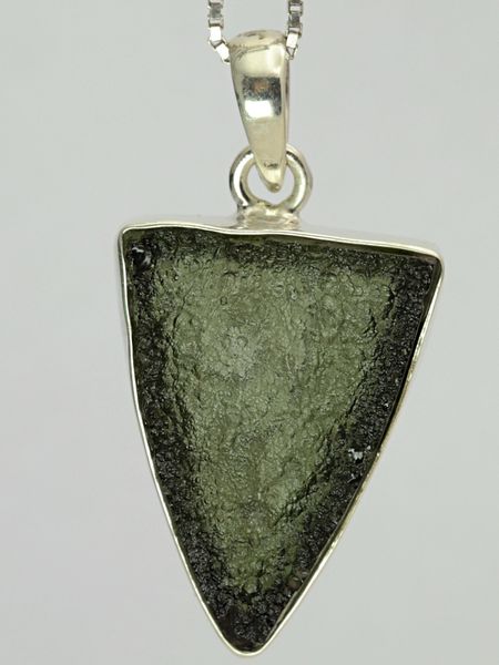 Hovedbilde Moldavitt fra Chlum, Tsjekkia, sølvanheng, 4,83 gram
