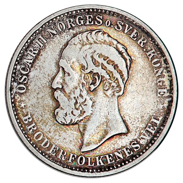 Hovedbilde 2 kroner 1904, kv. 1/1+, renset