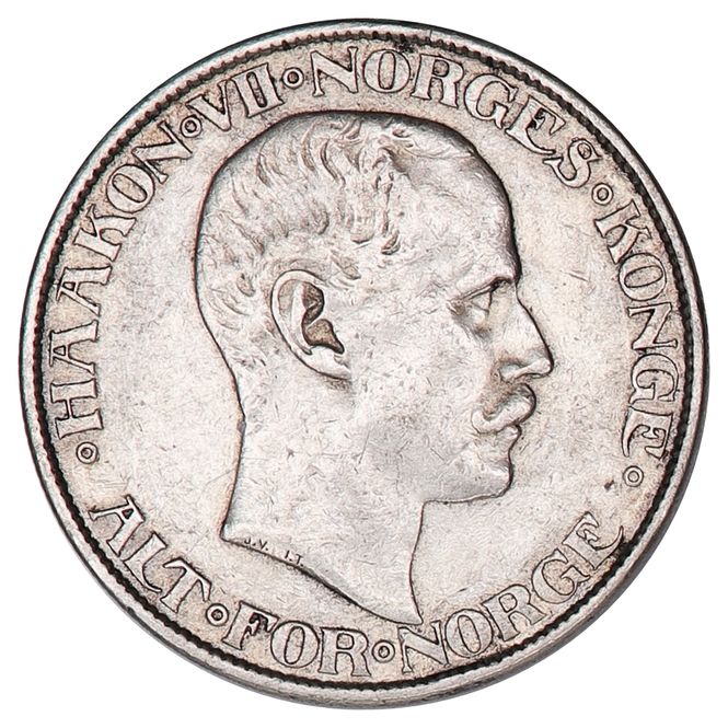 Hovedbilde 2 kroner 1908, kv. 1+