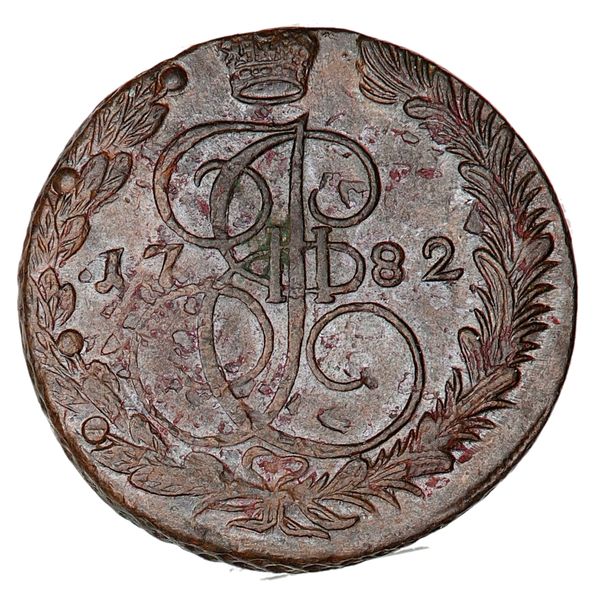Hovedbilde Russland, 5 kopek 1782, kv, 01+