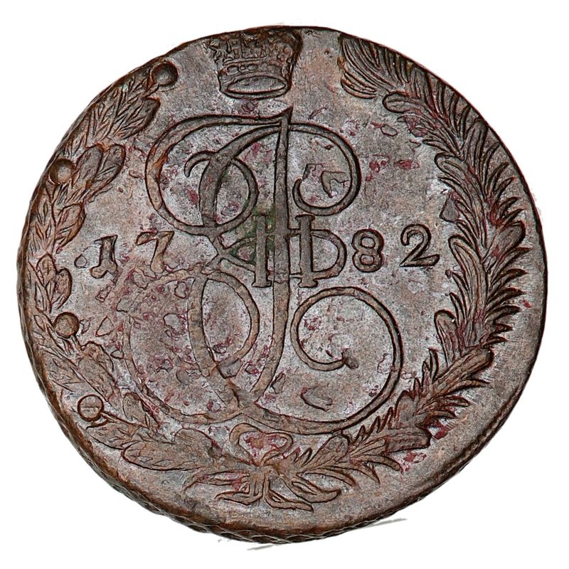 Russland, 5 kopek 1782, kv, 01+