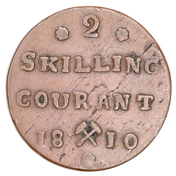 Hovedbilde Frederik VI, 2 skilling 1810, kv. 1, tynn!