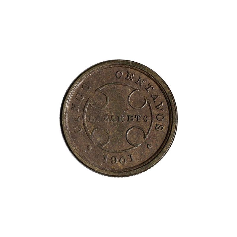 Colombia 5 cent 1901 Lepralasarett