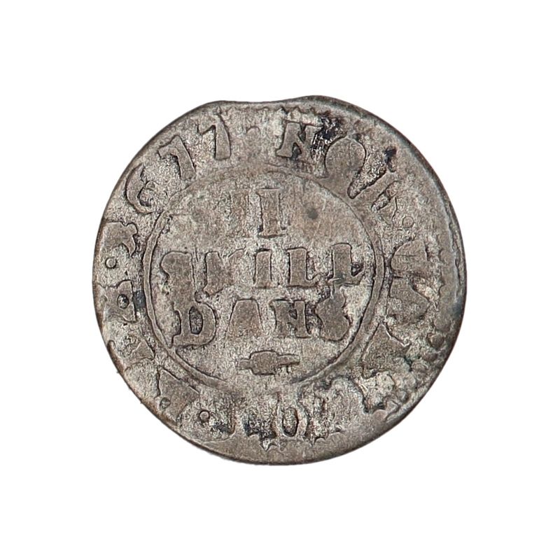 Frederik III, 2 skilling 1677, kv. 1