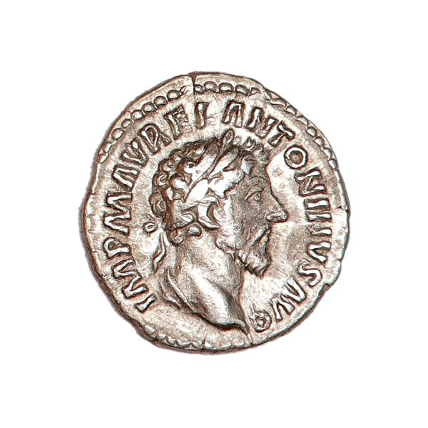 Hovedbilde Marcus Aurelius, denar, år 161-180