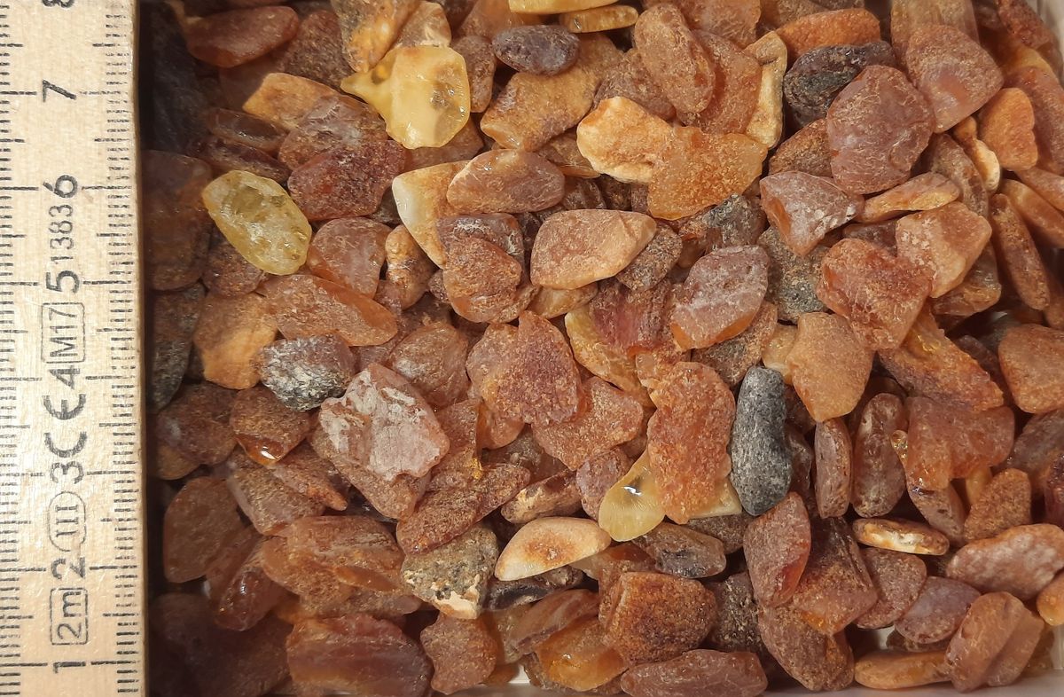 100 gram upolert baltisk rav (amber)