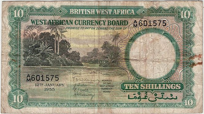 Hovedbilde British West Africa, 10 shillings 1955