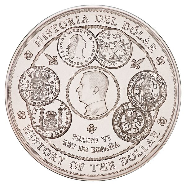 Hovedbilde Spania, dollarens historie, 1 kg sølv