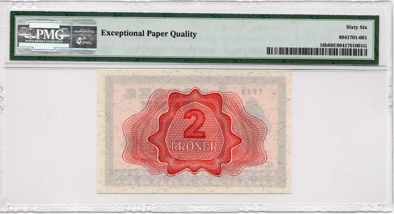 2 kroner 1949 PMG 66EPQ