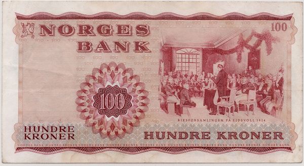 Hovedbilde Norge, 100 kroner 1965