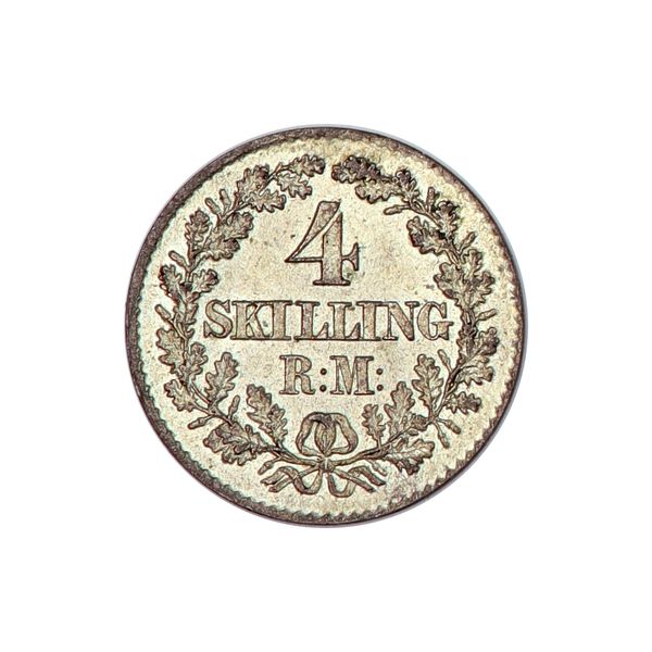 Hovedbilde Danmark, 4 skilling 1856