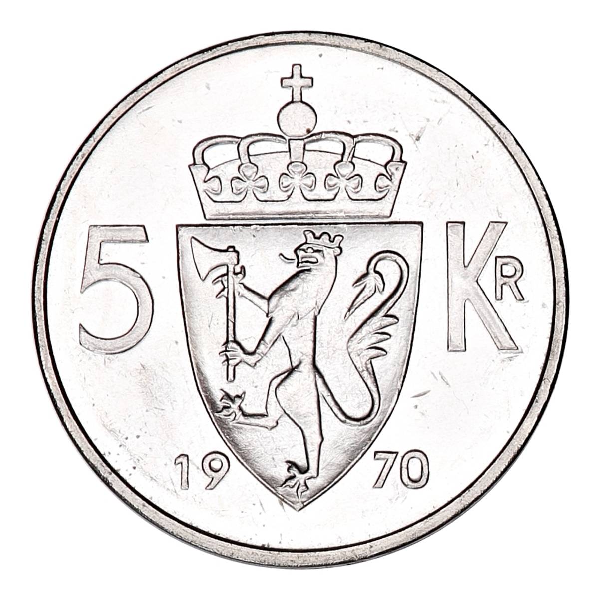 5 kroner 1970 Kv. 0