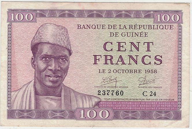 Hovedbilde Guinea, 100 francs 1958