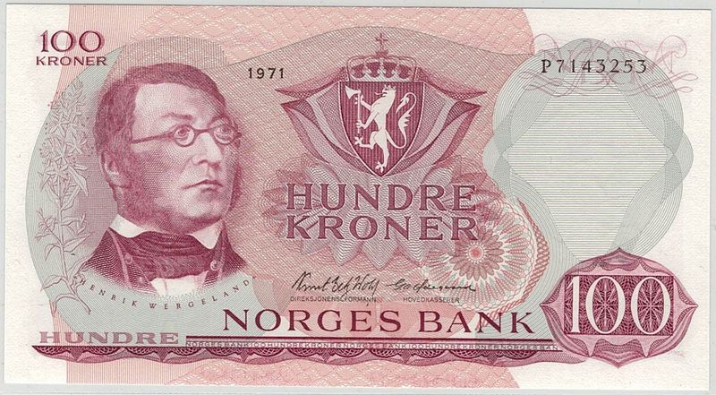 100 kroner 1971 P, kv 0