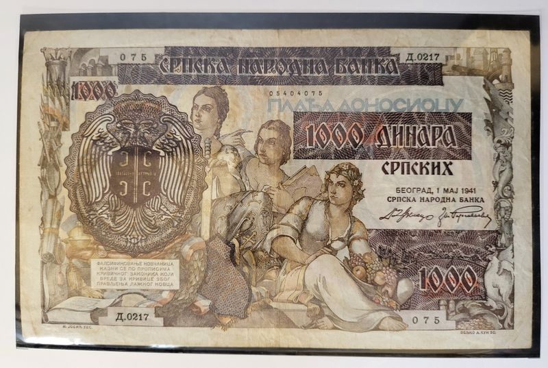 Serbia, 1000 dinarer 1941