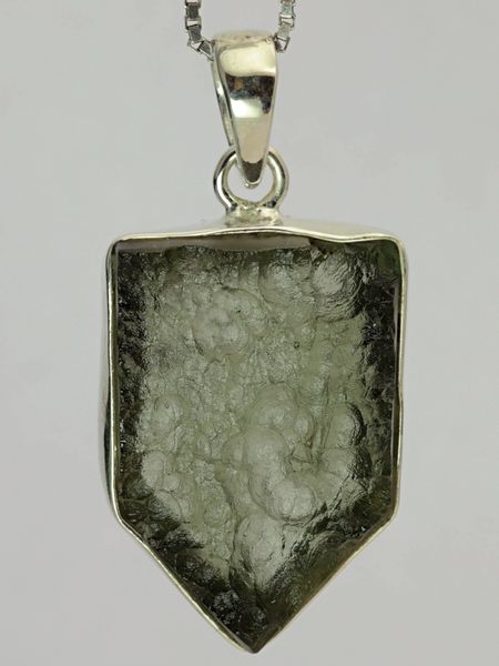 Hovedbilde Moldavitt fra Chlum, Tsjekkia, sølvanheng, 3,61 gram