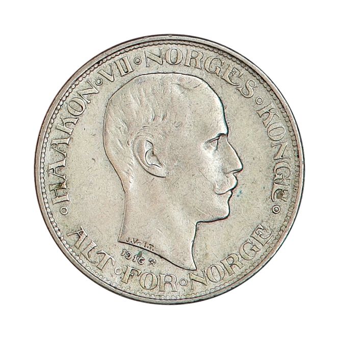 Hovedbilde 50 øre 1916, kv. 1+