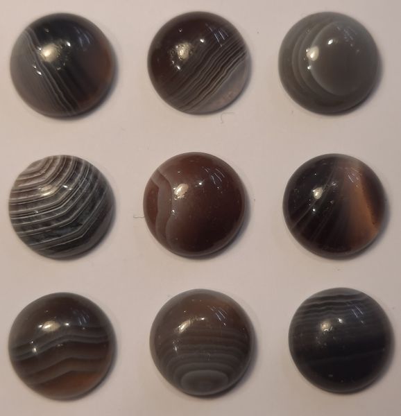 Hovedbilde Cabochon, agat fra Botswana, 12 mm