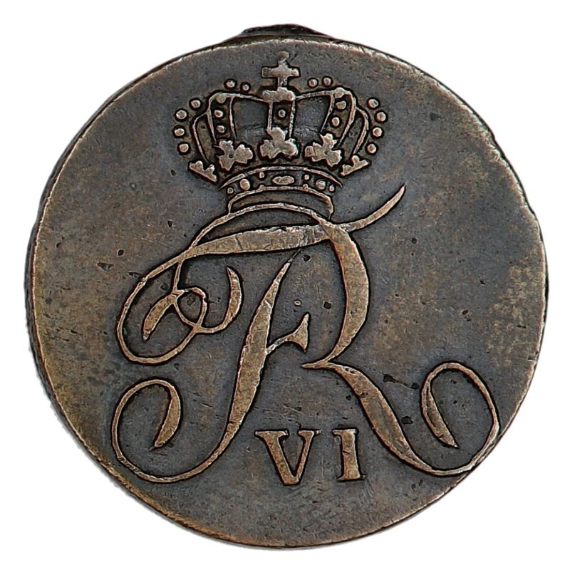 Frederik VI, 1 skilling 1809, kv. 1+