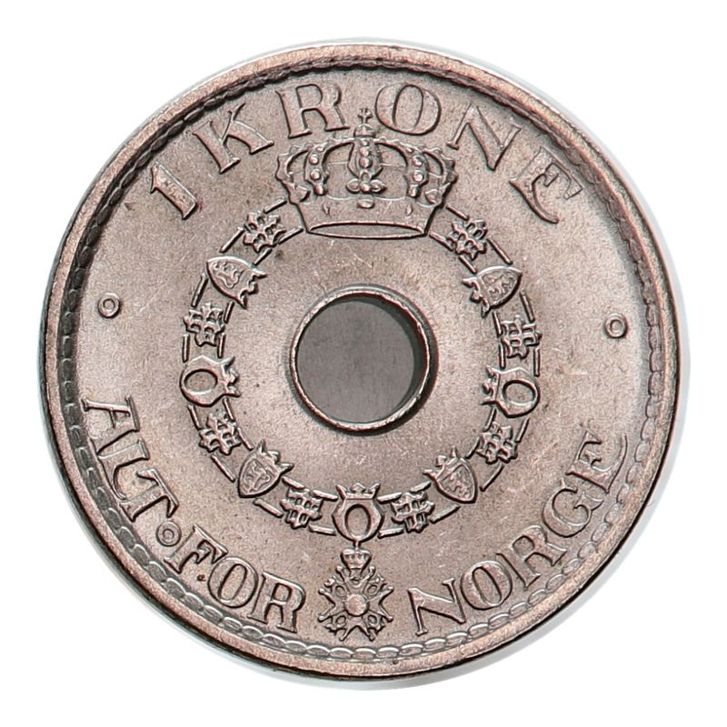 Gaveidé, 1 krone 1950,  kv. usirkulert
