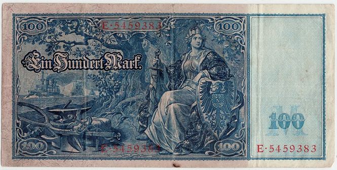 Hovedbilde Tyskland, 100 mark 1910, panserskip