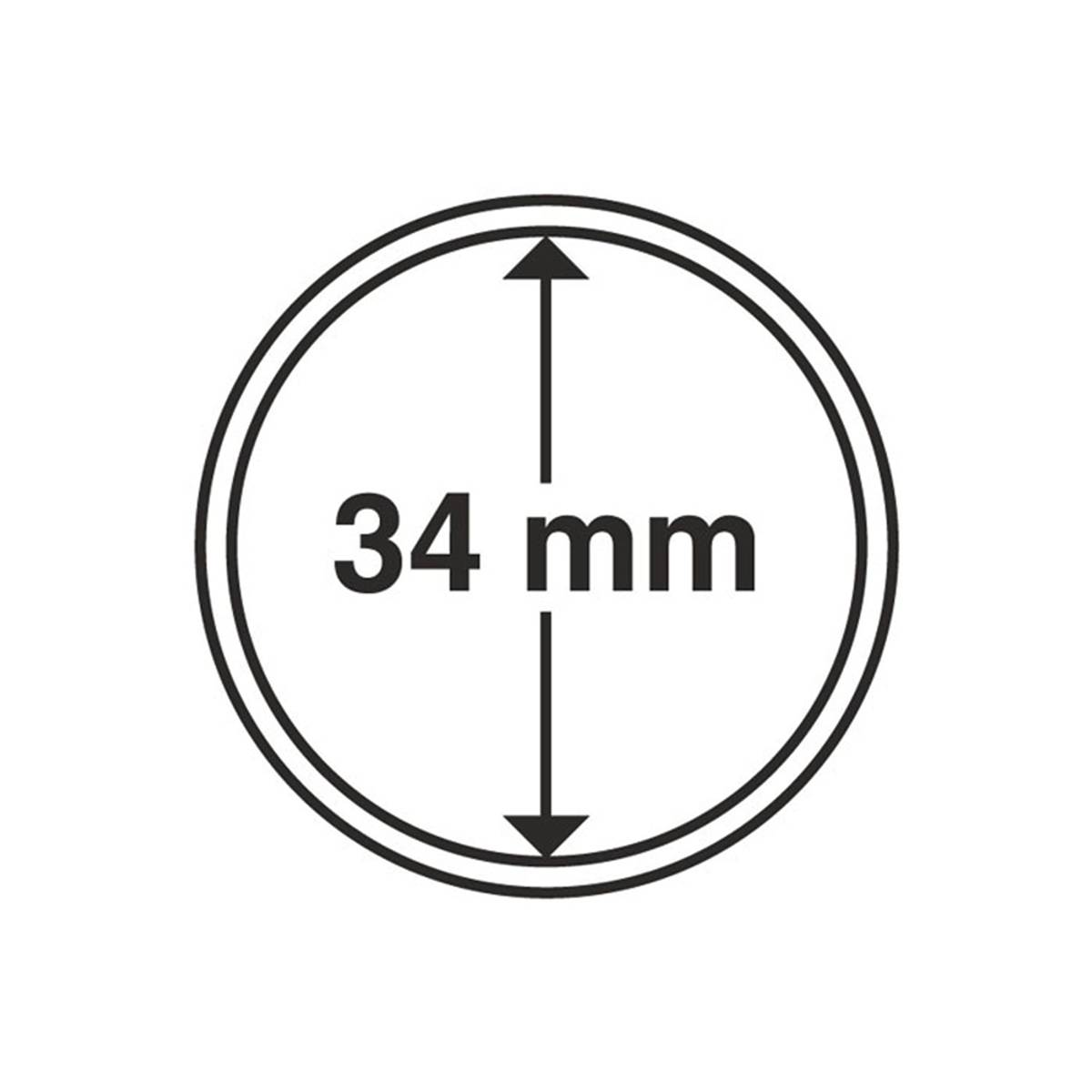 34 mm, myntkapsler, 10 stk