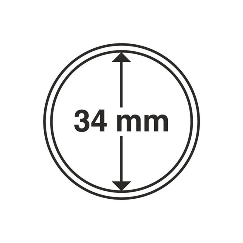 34 mm, myntkapsler, 10 stk