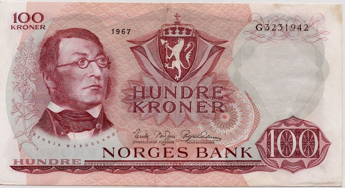 Norge, 100 kroner 1967