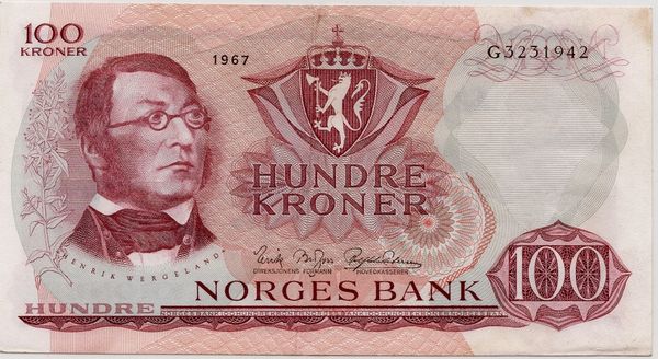 Hovedbilde Norge, 100 kroner 1967