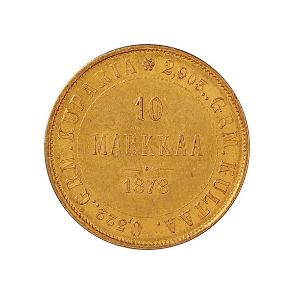 Hovedbilde Finland, 10 markaa 1878