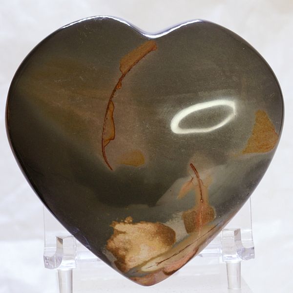 Hovedbilde Flerfarget jaspis, hjerte, fra Madagaskar