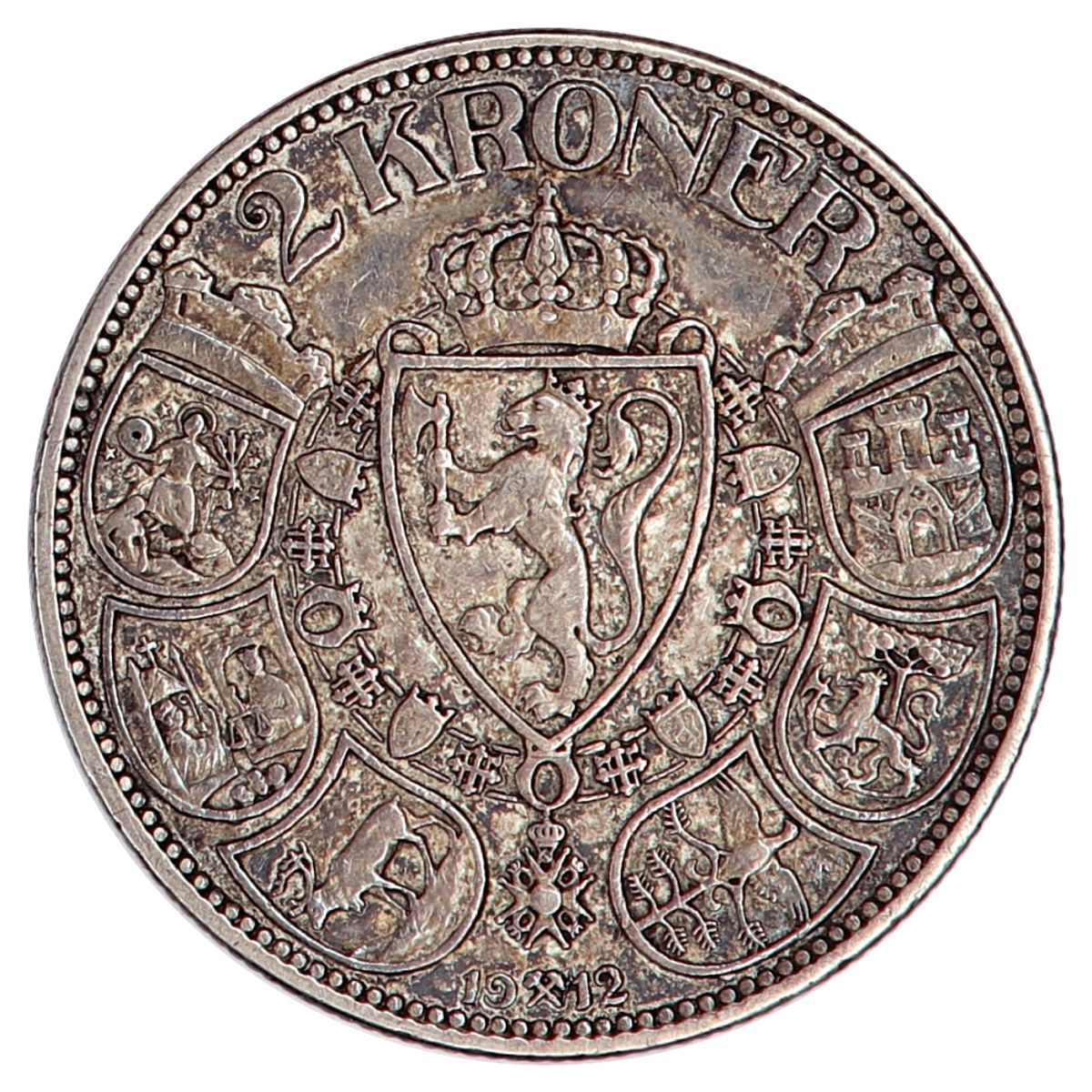 2 kroner 1912, kv. 1+