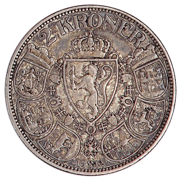 Hovedbilde 2 kroner 1912, kv. 1+