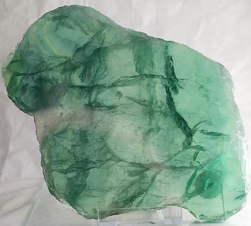 Grønn fluoritt, dekorativ skive, stor, Kina