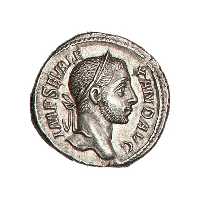 Hovedbilde Severus Alexander, denar, år 222-235, nær usirkulert!