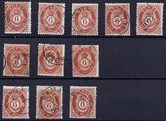 Hovedbilde NK 20, 6 skilling 1875, Posthorn