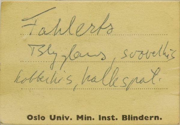 Hovedbilde Blyglans, Norge?