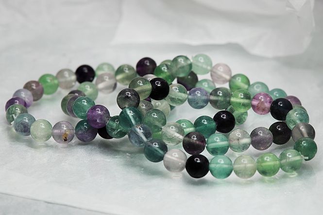 Hovedbilde Regnbuefluoritt, armbånd