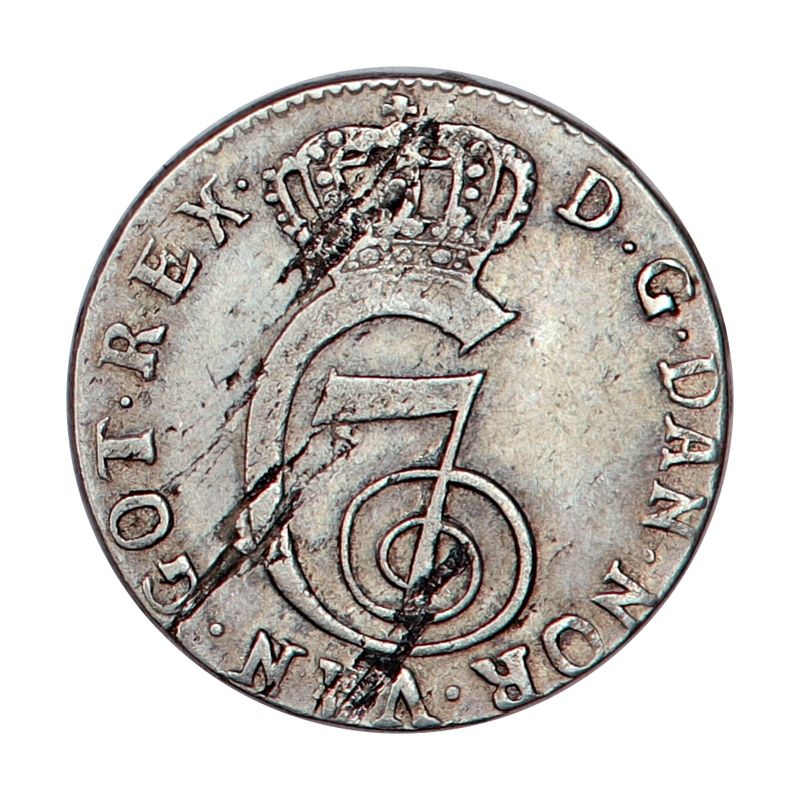 Christian VII, 8 skilling 1785, kv. 1+