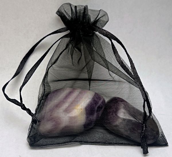 Hovedbilde Transparent gavepose, svart, 9 x 6 cm (uten innhold)