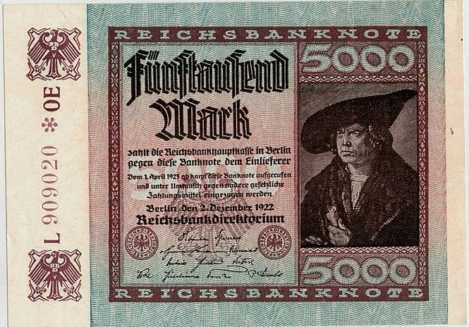 Hovedbilde Tyskland, 5000 mark 1922, usirkulert