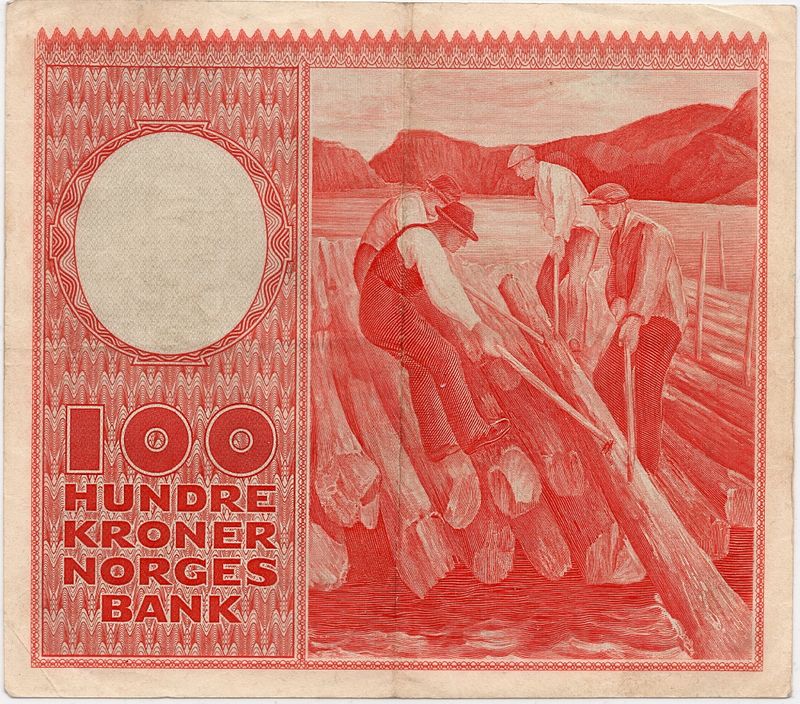 100 kroner 1952 B, kv. god 1