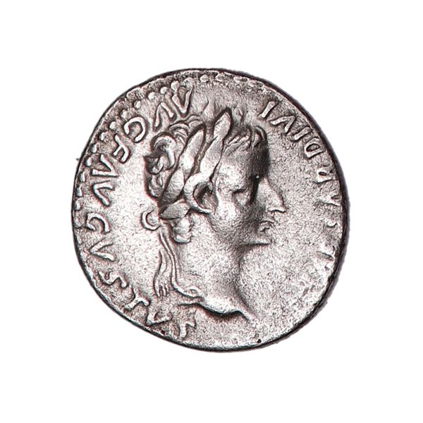 Hovedbilde Tiberius, denar, 14-37 e.Kr., skattens mynt