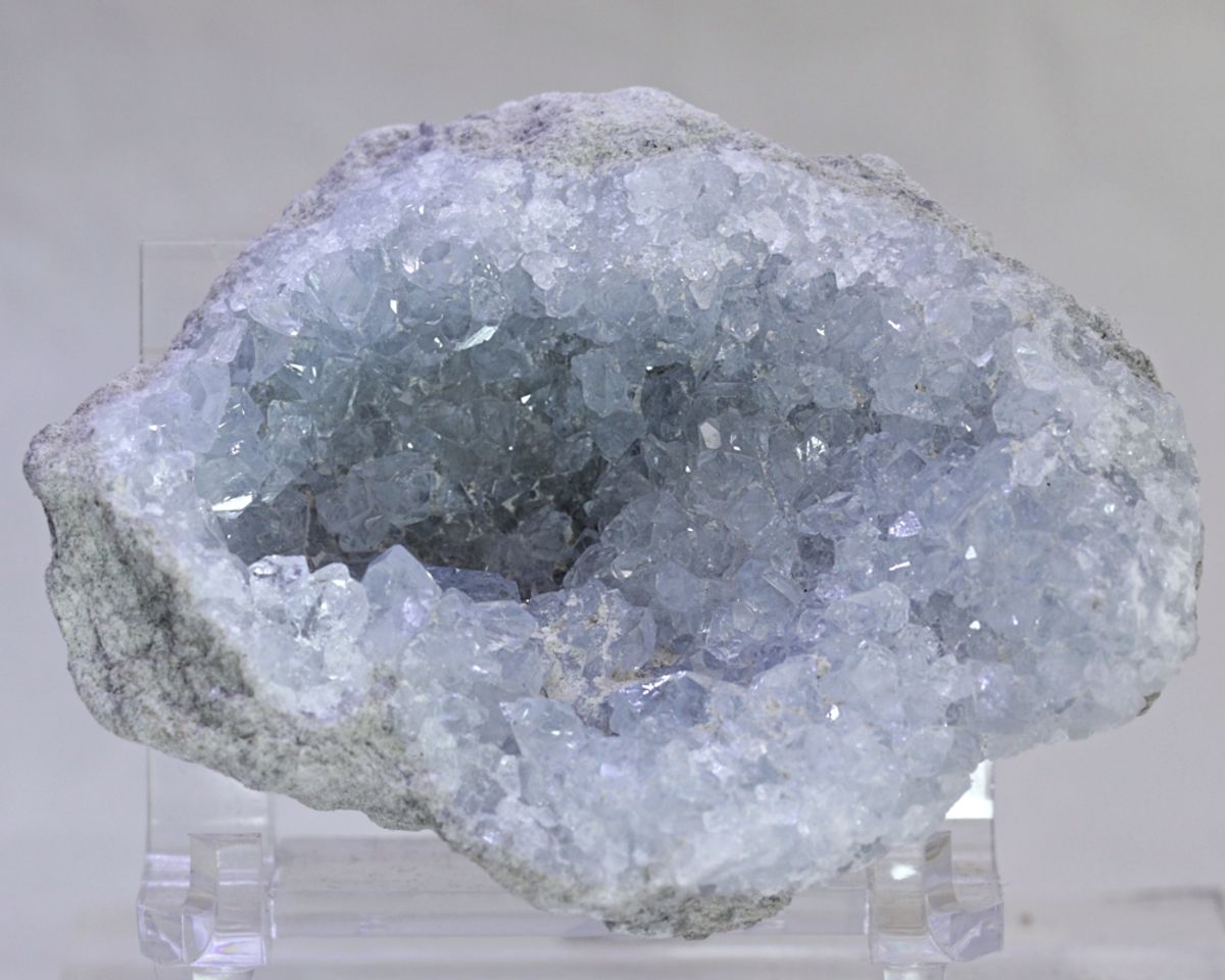 Cølestinkrystallgruppe fra Madagaskar