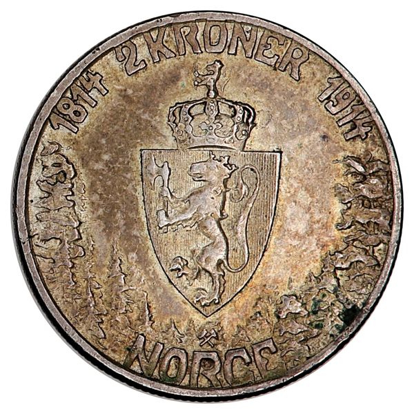 Hovedbilde 2 kroner 1914, Mor Norge, kv. 1+/01