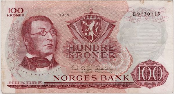Hovedbilde Norge, 100 kroner 1965