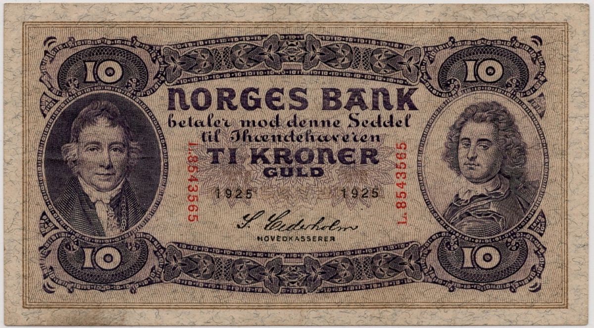 Norge, 10 kroner 1925, S-seddel