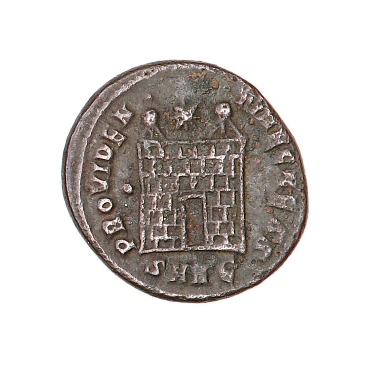 Constantius II, centenionalis, år 324-337, borgport